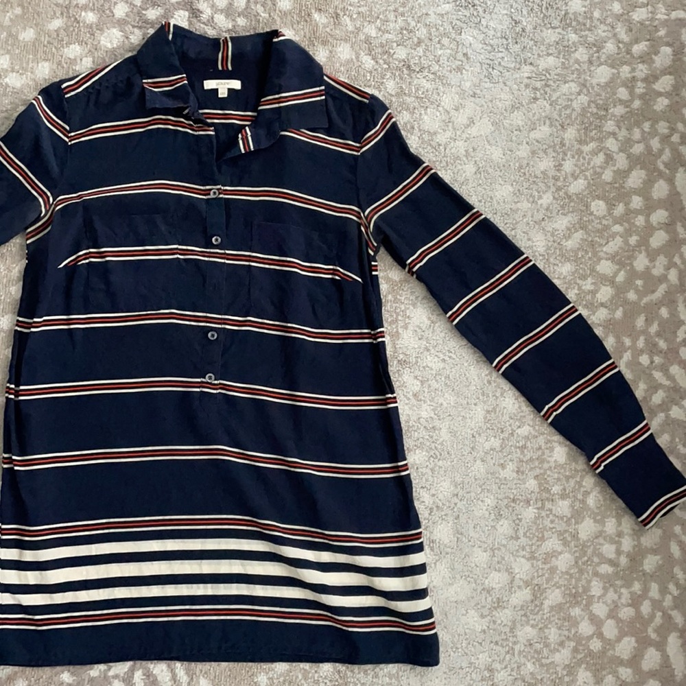 J.crew silk tunic blouse XXS